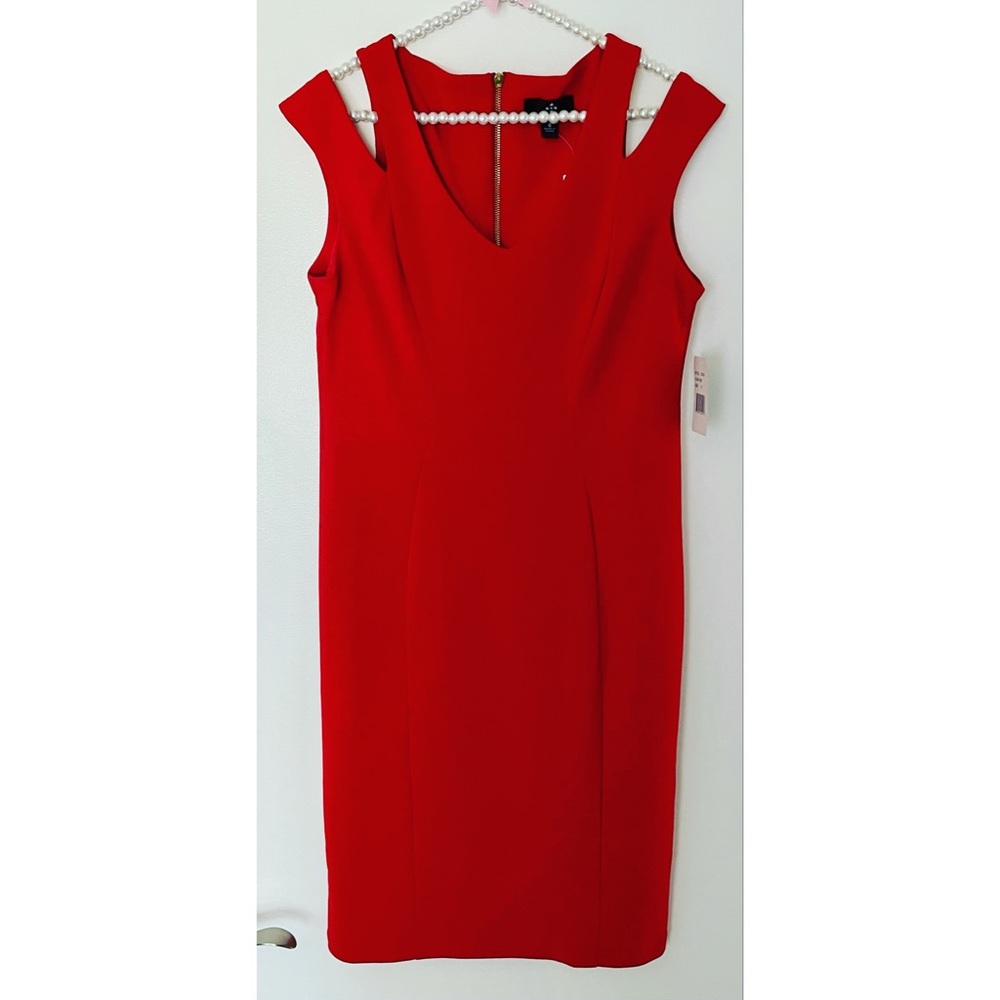 New Ronni Nicole Evening Stretchy Red Dress 8